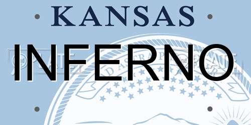 INFERNO Kansas License Plate