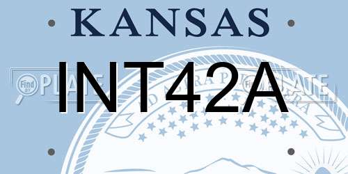 INT42A Kansas License Plate