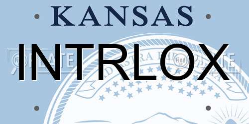 INTRLOX Kansas License Plate