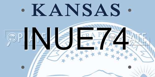 INUE74 Kansas License Plate