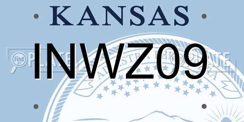 INWZ09 Kansas License Plate