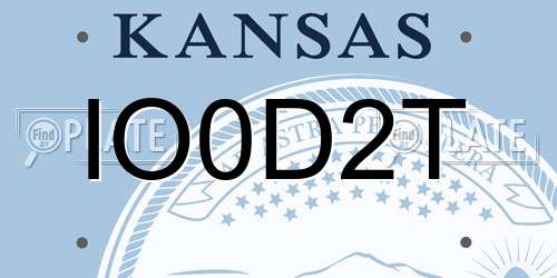 IO0D2T Kansas License Plate