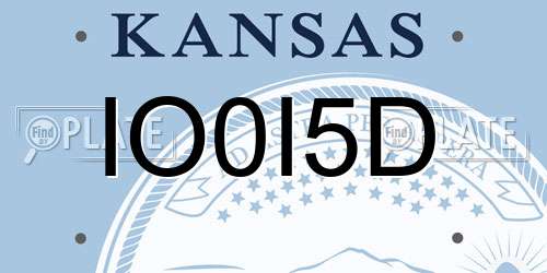 IO0I5D Kansas License Plate