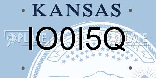 IO0I5Q Kansas License Plate