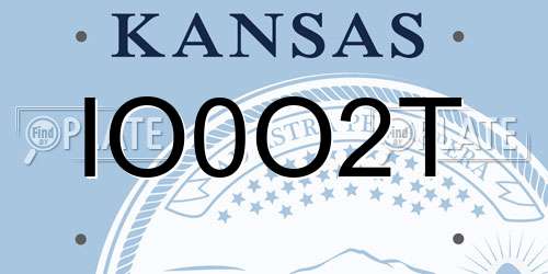 IO0O2T Kansas License Plate