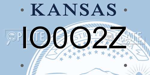 IO0O2Z Kansas License Plate