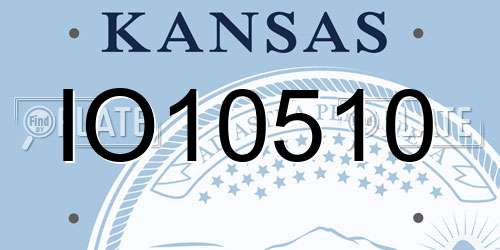 IO10510 Kansas License Plate