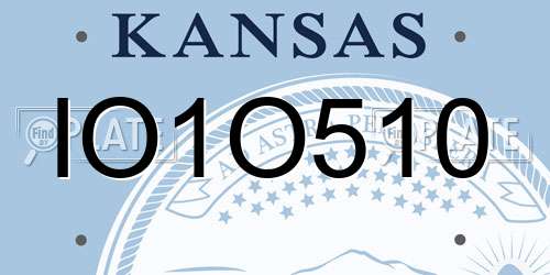 IO1O510 Kansas License Plate