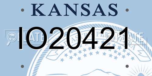 IO20421 Kansas License Plate