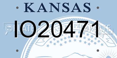 IO20471 Kansas License Plate