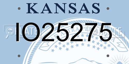 IO25275 Kansas License Plate