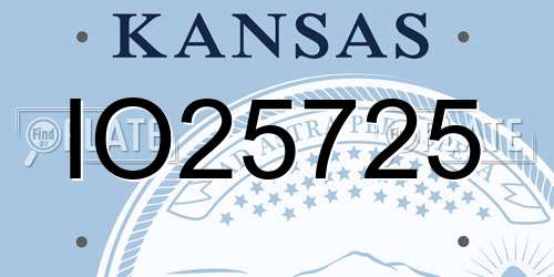 IO25725 Kansas License Plate