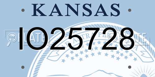 IO25728 Kansas License Plate