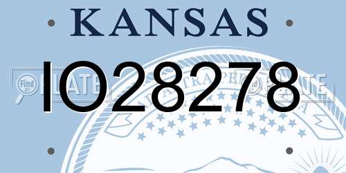 IO28278 Kansas License Plate