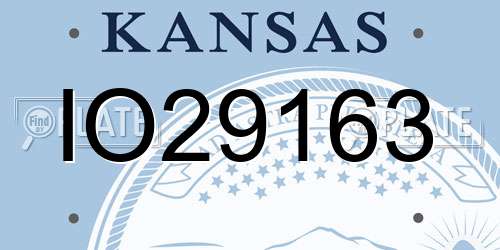 IO29163 Kansas License Plate