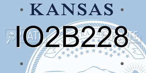 IO2B228 Kansas License Plate