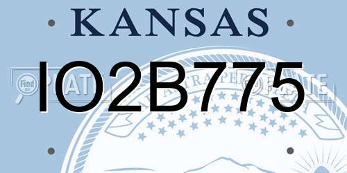 IO2B775 Kansas License Plate