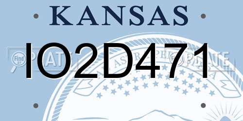 IO2D471 Kansas License Plate