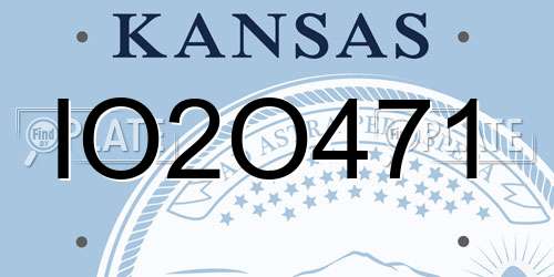 IO2O471 Kansas License Plate