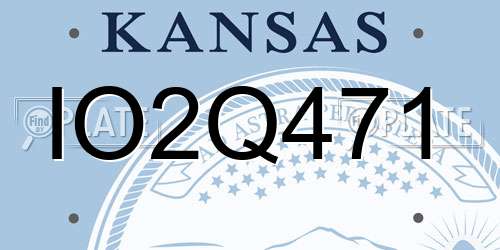 IO2Q471 Kansas License Plate
