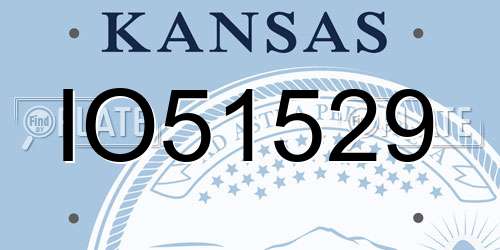IO51529 Kansas License Plate