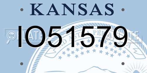 IO51579 Kansas License Plate