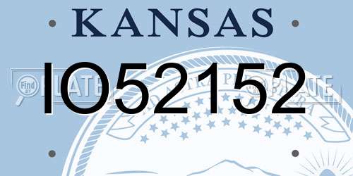 IO52152 Kansas License Plate