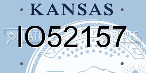 IO52157 Kansas License Plate