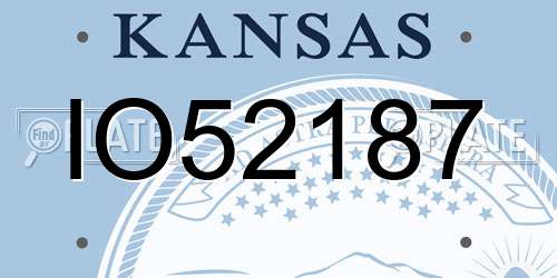 IO52187 Kansas License Plate