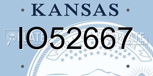 IO52667 Kansas License Plate