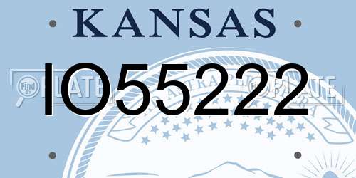 IO55222 Kansas License Plate
