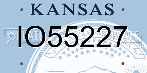 IO55227 Kansas License Plate