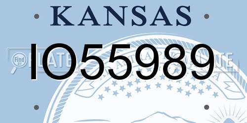 IO55989 Kansas License Plate