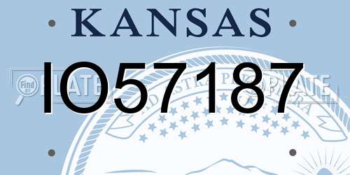 IO57187 Kansas License Plate