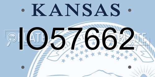 IO57662 Kansas License Plate