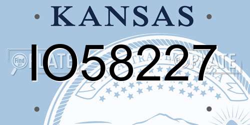 IO58227 Kansas License Plate