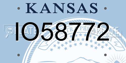 IO58772 Kansas License Plate