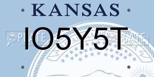 IO5Y5T Kansas License Plate