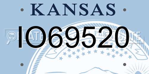 IO69520 Kansas License Plate