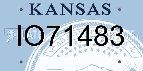 IO71483 Kansas License Plate