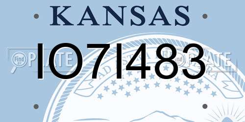 IO7I483 Kansas License Plate