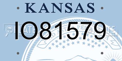 IO81579 Kansas License Plate