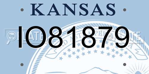 IO81879 Kansas License Plate