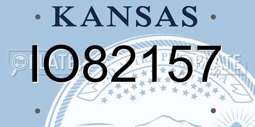 IO82157 Kansas License Plate