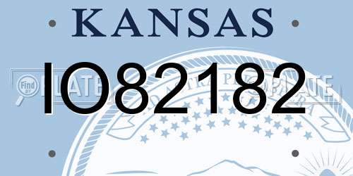 IO82182 Kansas License Plate