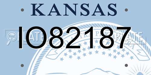 IO82187 Kansas License Plate
