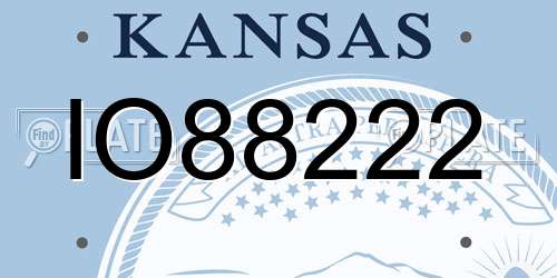 IO88222 Kansas License Plate