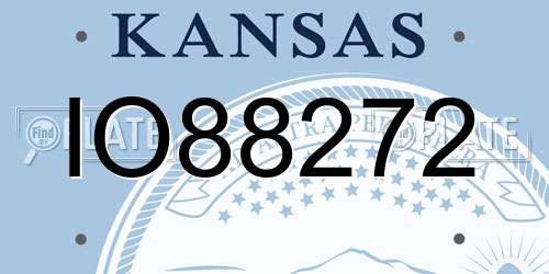IO88272 Kansas License Plate