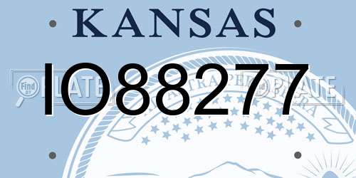 IO88277 Kansas License Plate
