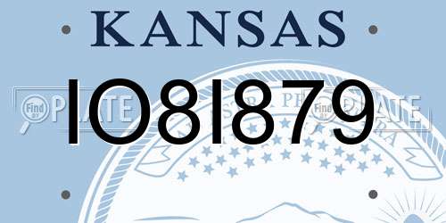 IO8I879 Kansas License Plate